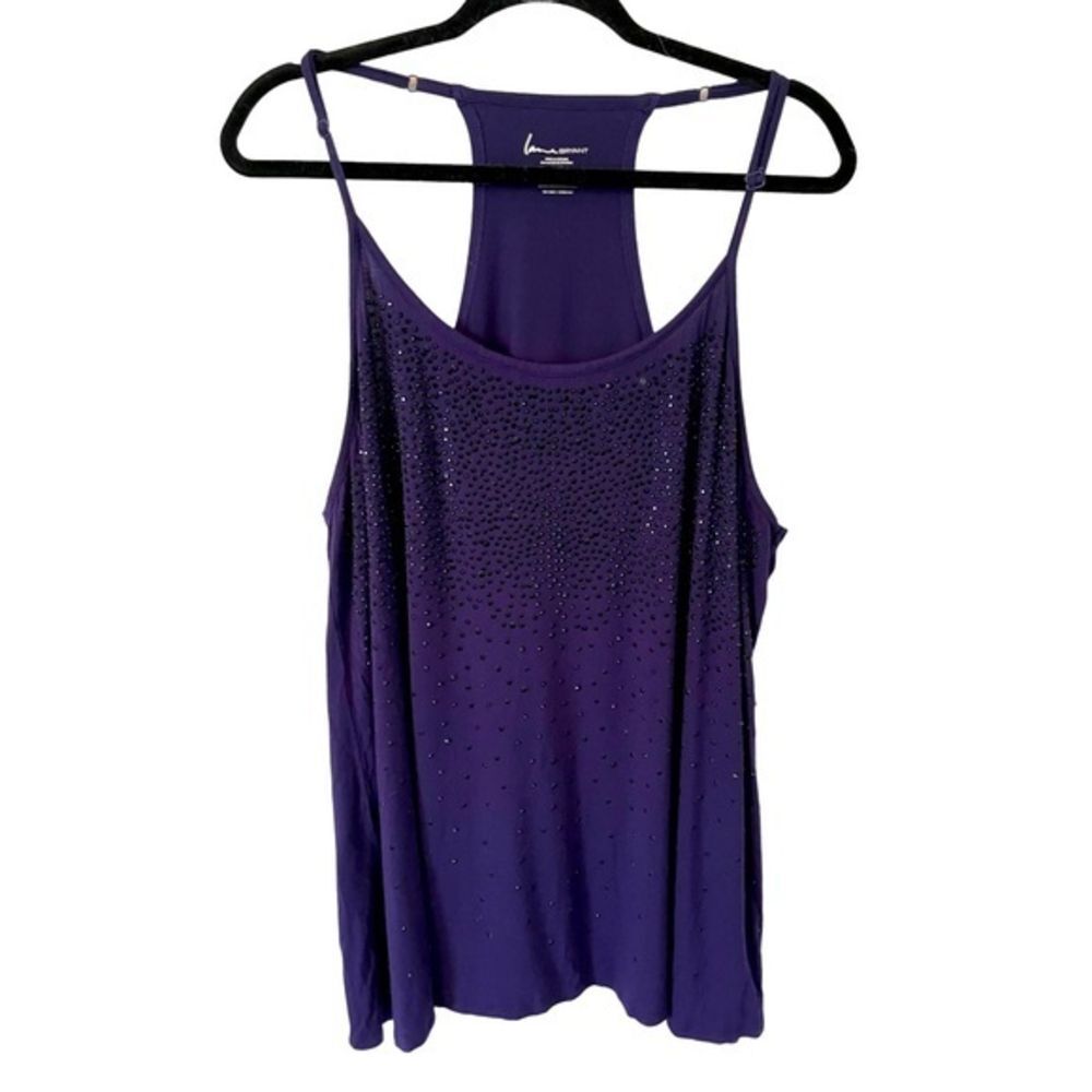 Lane Bryant Woman’s Rhinestone Purple Tank, Size 18/20